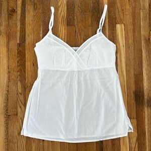 Esprit White Embroidered Babydoll Camisole